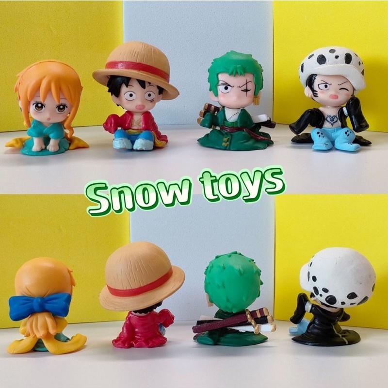 Mô hình One Piece - Mô hình Luffy Nami Zoro Law mô phỏng trang phục Cosplay Conan teo nhỏ - 4x4cm