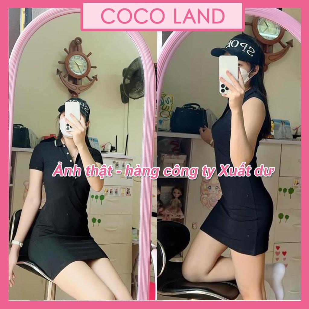 Đầm dáng suông polo chất cotton 4 chiều năng động - Váy polo ngắn tay, sát nách, Dáng Ôm Váy Nữ Ngắn Body Ngắn