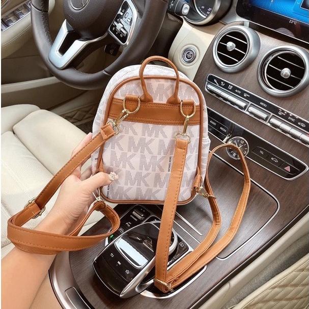 Balo nữ mini MiiZzu thời trang du lịch, đi học, đi chơi phong cách Hàn Quốc dễ thương da mềm cao cấp size 21cm