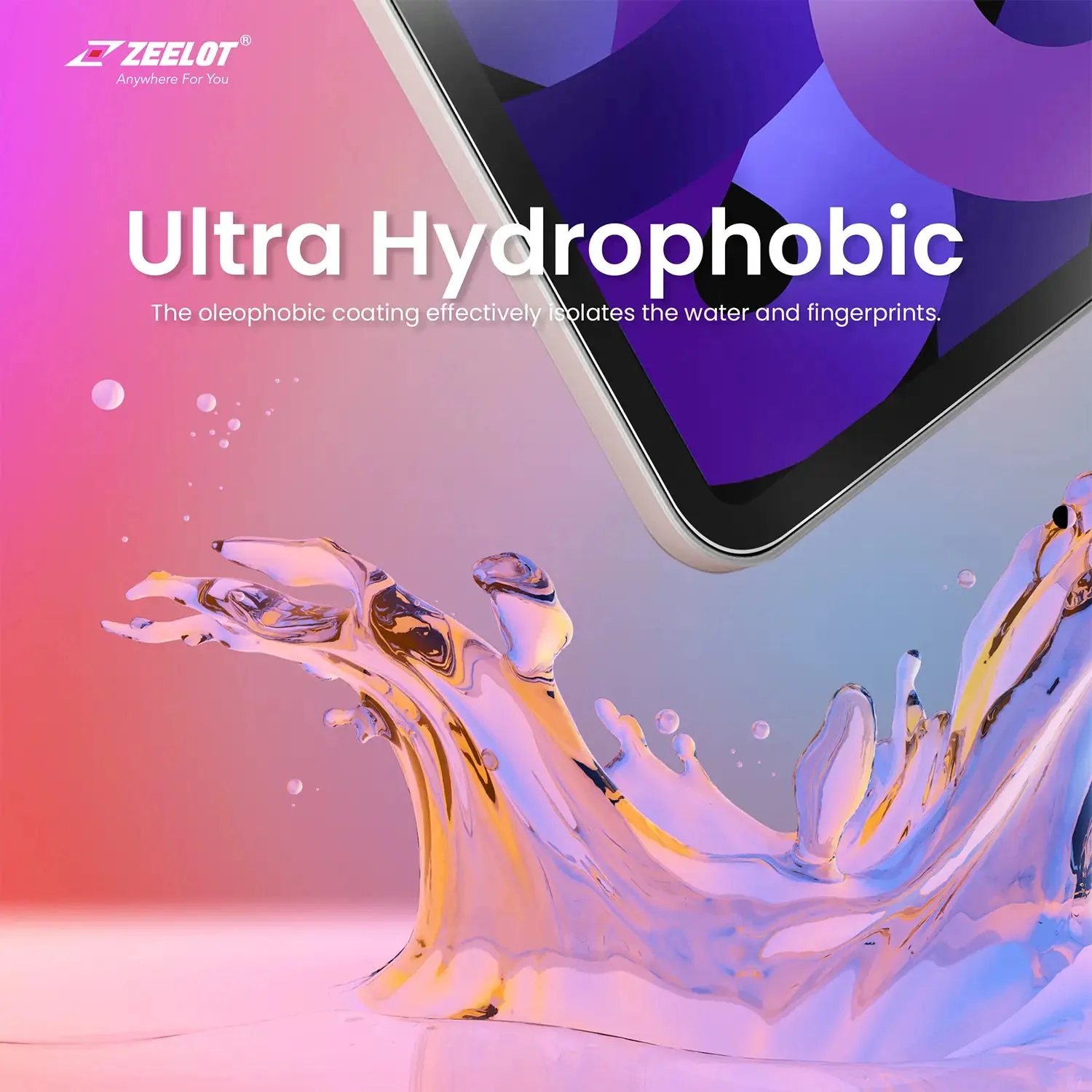 Dán cường lực dành cho iPad Pro 11" 2021/2020/2018/Air 5/4 10.9" Zeelot PureGlass 2.5D Clear - Hàng Chính Hãng