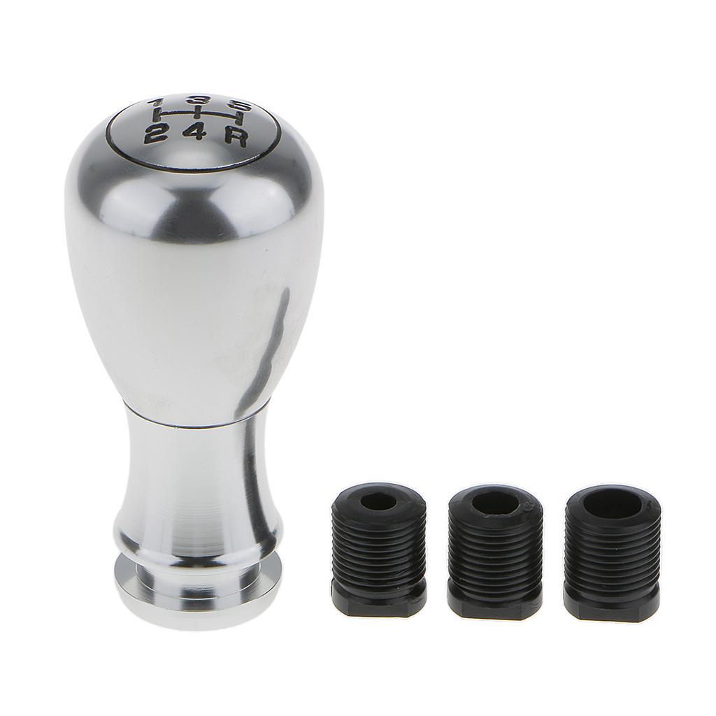 5 Speed Universal Manual Car Stick Gear Shift Knob Lever Silver