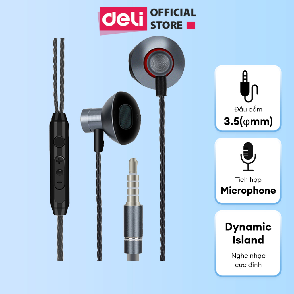 Tai Nghe Có Dây AOKA Jack Cắm Type-C & 3.5mm Hàng Chính Hãng Chống Ồn Mic Đàm Thoại Dây Bện Chống Rối Nhét Nửa Tai Cho Nhiều Thiết Bị