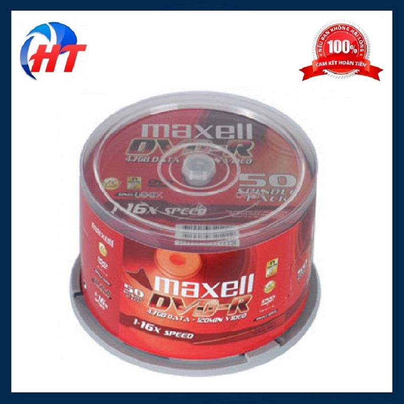 Đĩa DVD trắng Maxell (Hộp 50c) - HT - HÀNG CHÍNH HÃNG