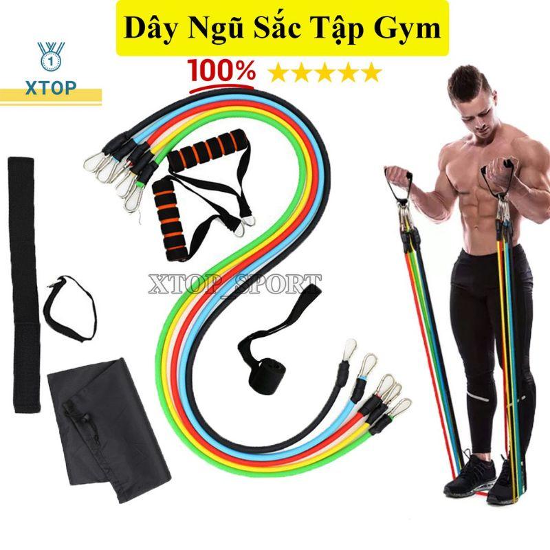 Day ngũ sắc tập gym ,dây kháng lực