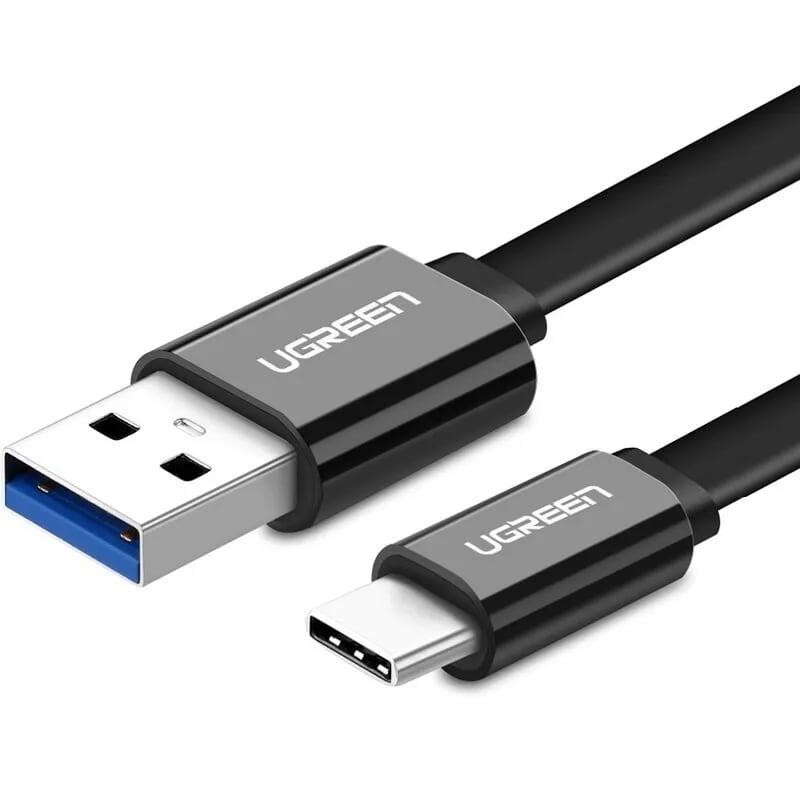 Ugreen UG10696US172TK 0.5M màu đen Cáp USB TypeC sang USB 3.0 cáp dẹt - HÀNG CHÍNH HÃNG