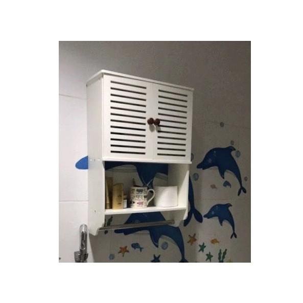 Tủ nhà tắm treo tường 2 cánh lớn - Kệ lắp ráp treo tường nhà tắm