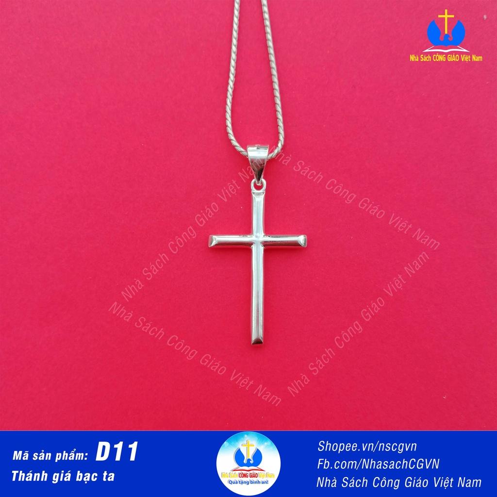 Thánh giá bạc ta - Mặt dây chuyền  D11 cho nam nữ, trẻ em - Quà tặng Công Giáo