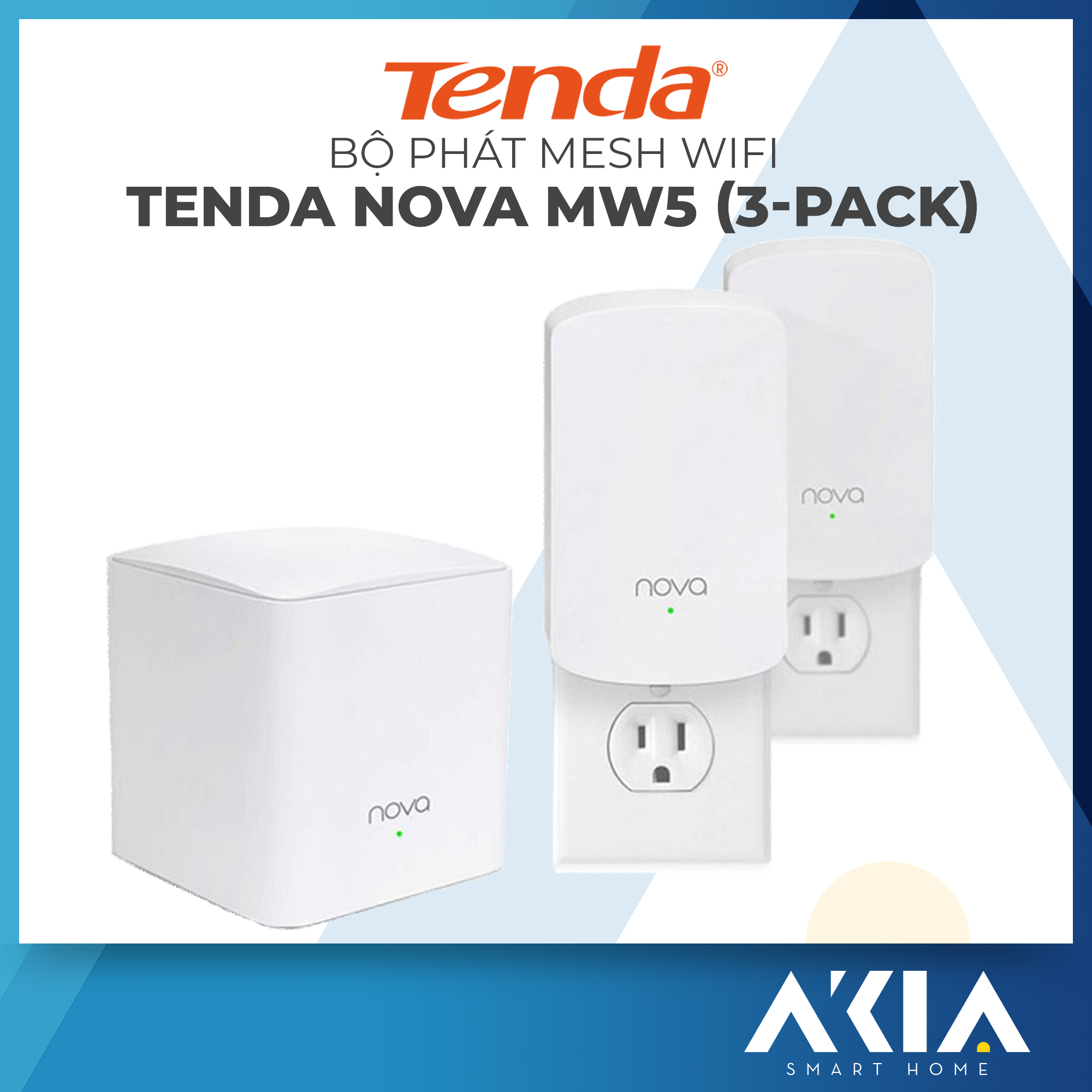 Bộ Phát Wifi Dạng Lưới Mesh Tenda Nova MW5 AC1200 (3 Cái) - Hàng Chính Hãng