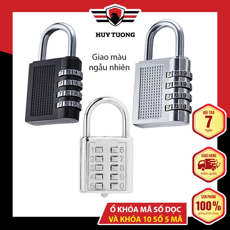 Ổ khóa mã số inox CJSJ chất liệu hợp kim inox chống gỉ, mã số khóa gồm 4 và 5 chữ số thiết kế tinh tế, dễ xoay, dễ nhớ Cao Cấp - Huy Tưởng