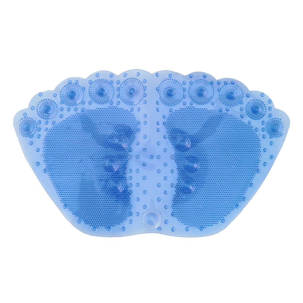 Strong Non Slip Shower Bath Mat Bathroom Rubber Massage PVC w/ Suction Cups