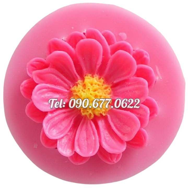 Khuôn silicone làm rau câu hoa cúc đơn 2 tầng - Mã số 1214
