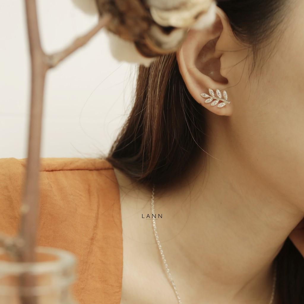 Khuyên nhành lá đá S925 LANN