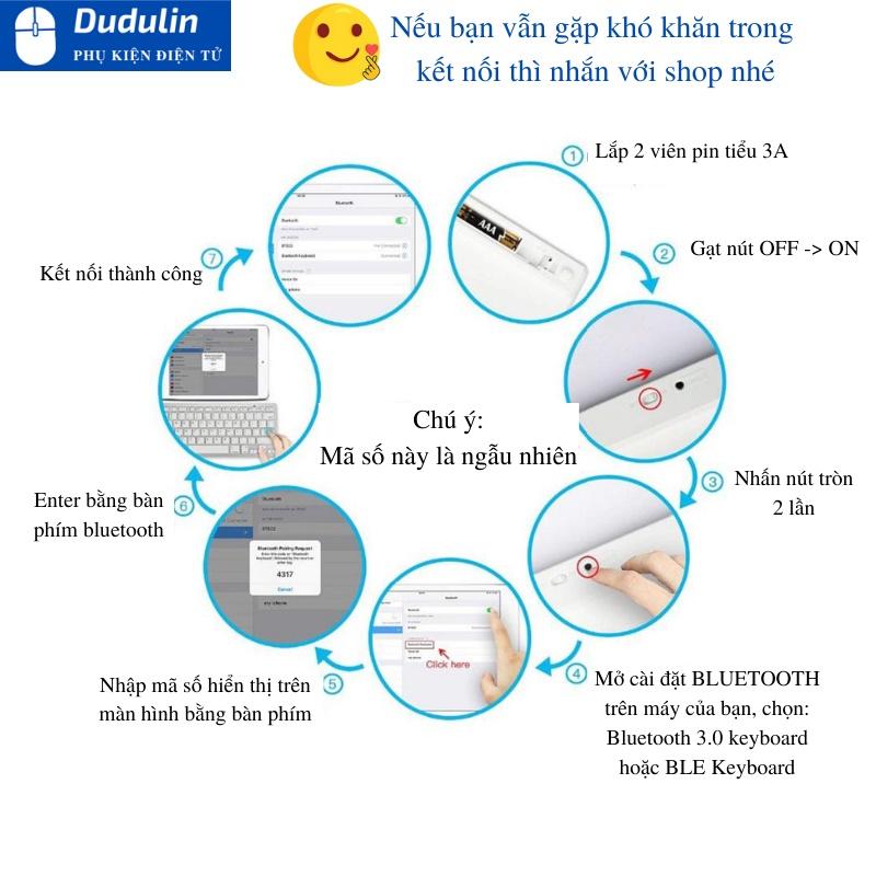 Hình ảnh Bàn phím không dây BLUETOOTH kết nối điện thoại, máy tính bảng SIÊU MỎNG-GỌN-NHẸ-BỀN