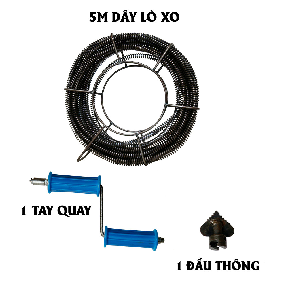 Dây thông tắc lò xo tay quay 3A M2