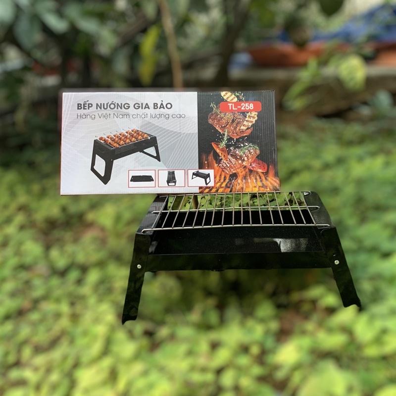 Bếp nướng than hoa BBQ ngoài trời cao cấp, kiểu dáng gấp gọn dễ dàng mang đi, cất giữ