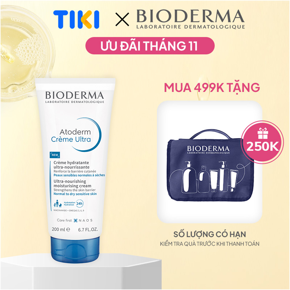 Kem Dưỡng Ẩm Cho Da Thường Và Da Khô Nhạy Cảm Bioderma Atoderm Crème Ultra - 200Ml
