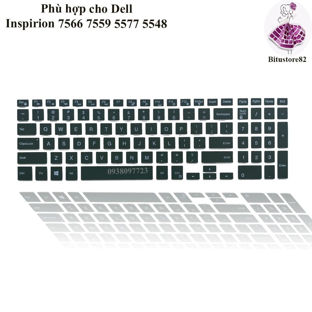 Ốp silicon phủ bàn phím dành cho laptop Dell Inspirion 15 7566, 7559, 5577, 5548