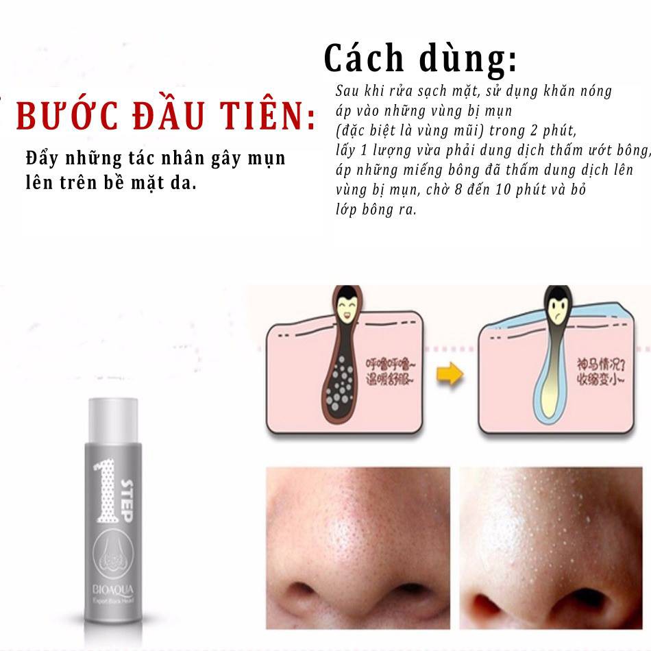 Bộ sản phẩm lột mụn 3 bước Bioaqua