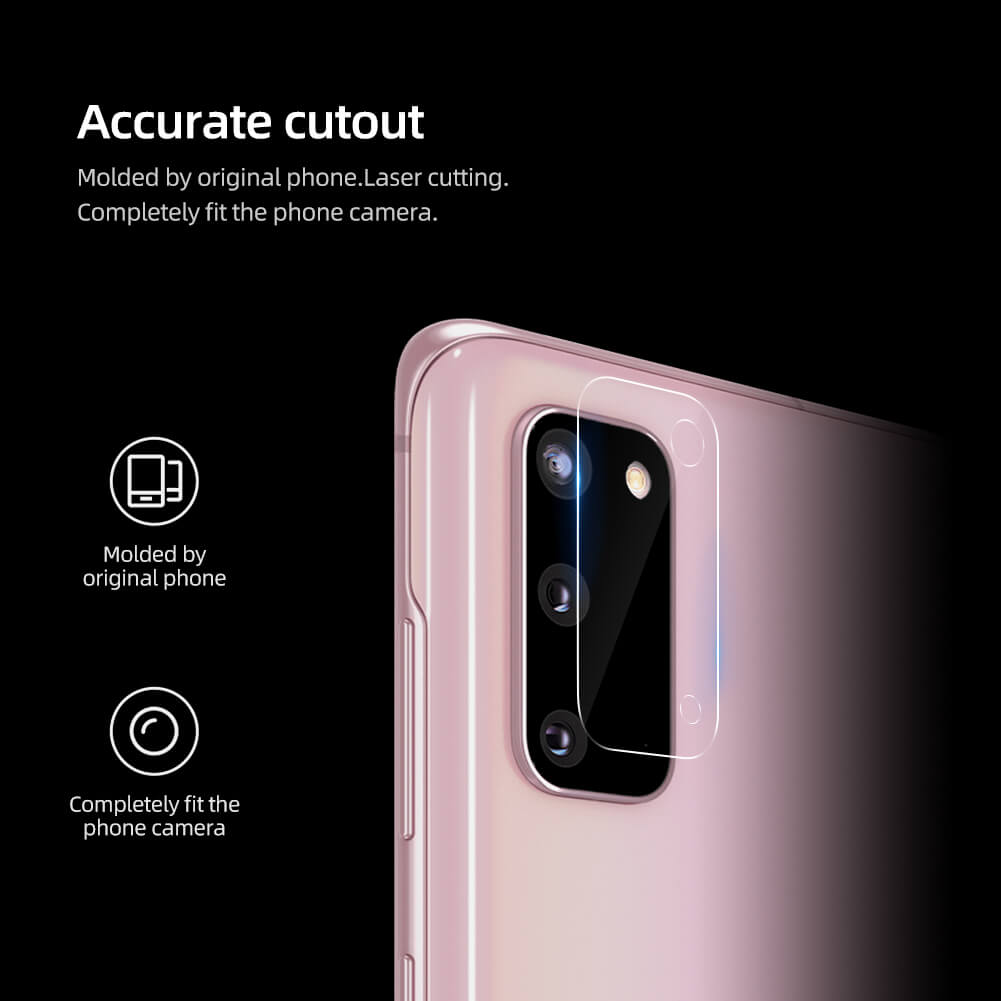 Bộ 2 Miếng dán kính cường lực camera Samsung Galaxy S20 mỏng 0.22mm hiệu Nillkin InvisiFilm độ cứng 9H chống vân tay không ảnh hưởng chất lượng ảnh chụp - Hàng nhập khẩu