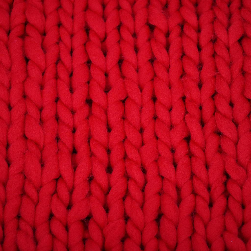 New Handmade Chunky Knitted Blanket Wool Thick Decor 120*150