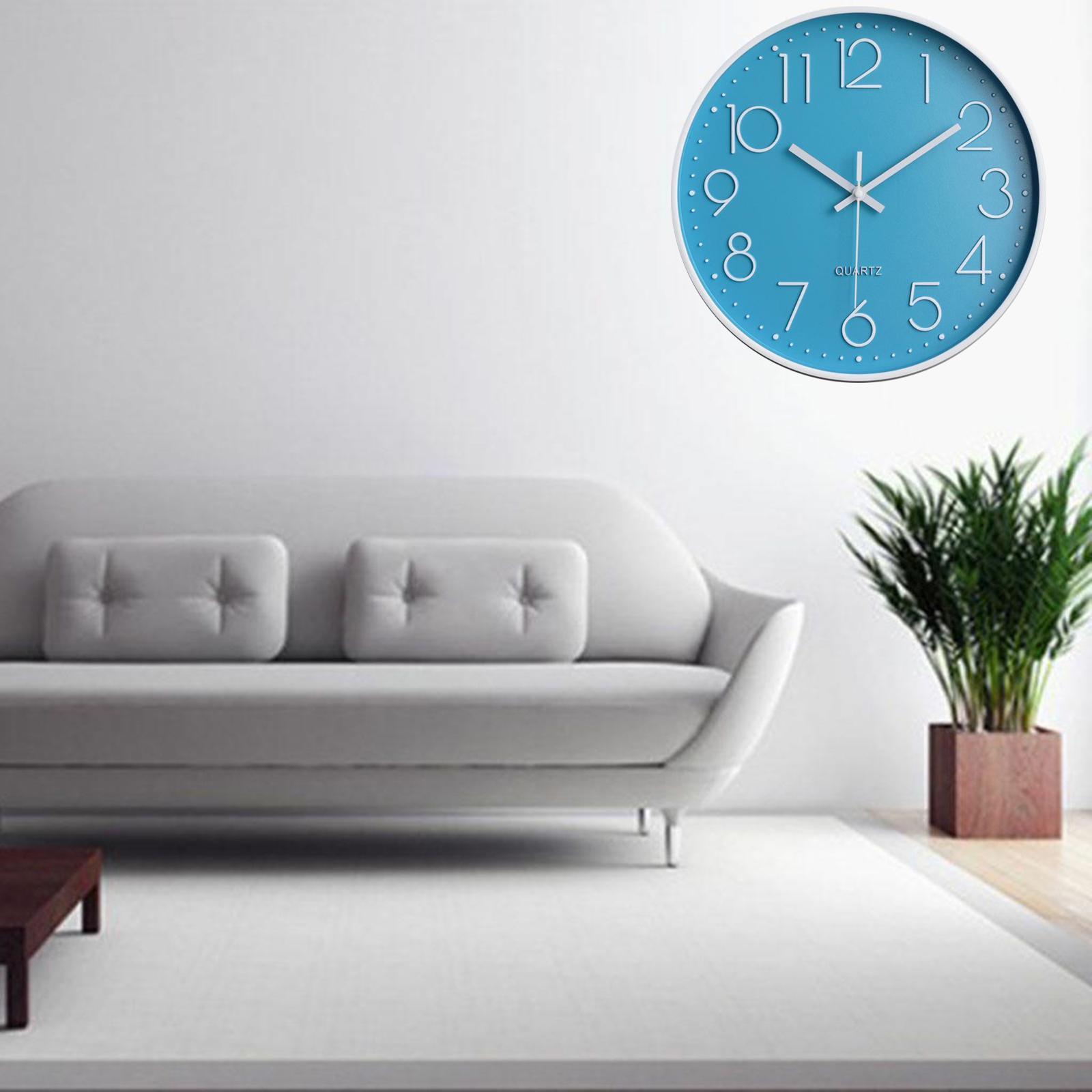 Smart Silent Wall Clock Battery for Home Living Room Kitchen Patio Decor pink