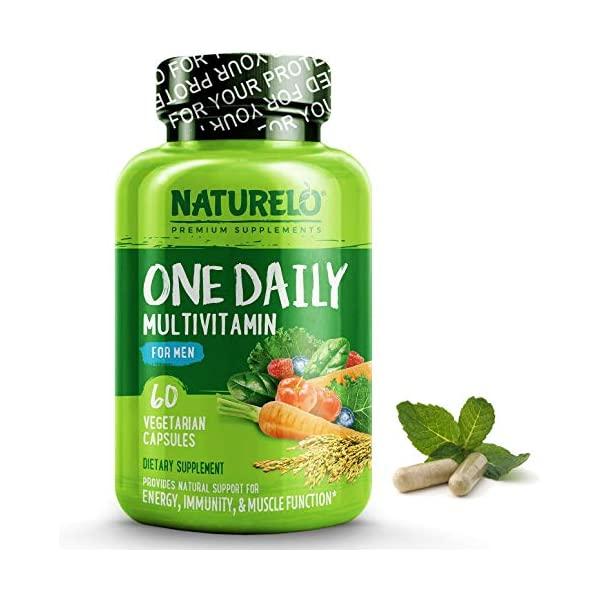 Thực phẩm chức năng cho nam giới NATURELO- với Vitamin Thực phẩm Toàn phần & Chiết xuất Hữu cơ - Bổ sung Tự nhiên -Tốt nhất cho Năng lượng, Sức khỏe Tổng quát - Không biến đổi gen