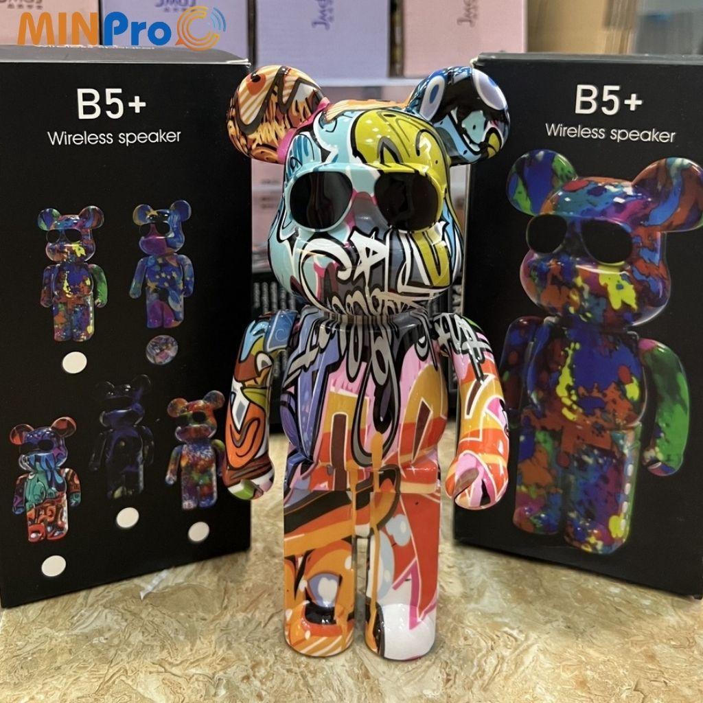 Loa bluetooth mini MINPRO gấu Bearbrick B5+ loa không dây bass to, nghe nhạc chơi game