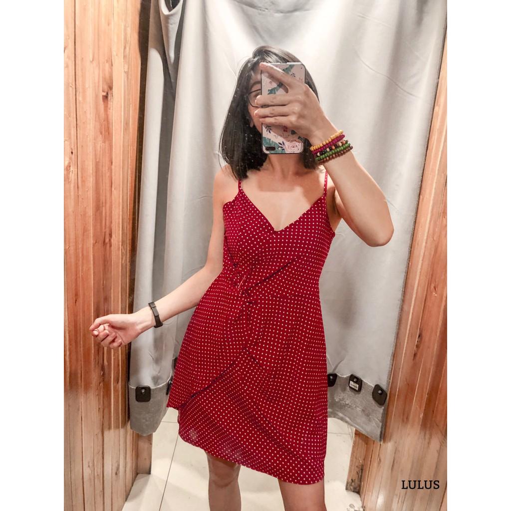 Đầm 2 dây bi xoắn eo Lulus dress - Đầm bi xòe xoắn eo - đầm xòe thiết kế