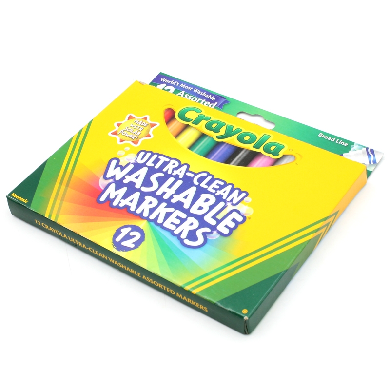 Hộp 12 Bút Lông Màu Ultra-Clean Washable Markers - Crayola 587812