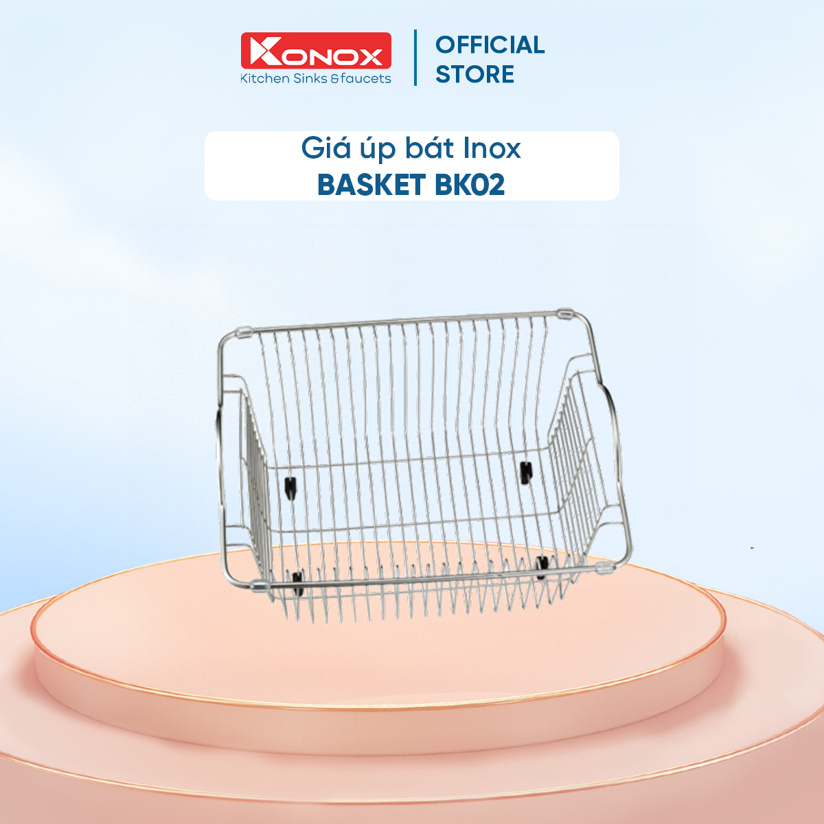 Giá úp bát inox KONOX - Basket BK02