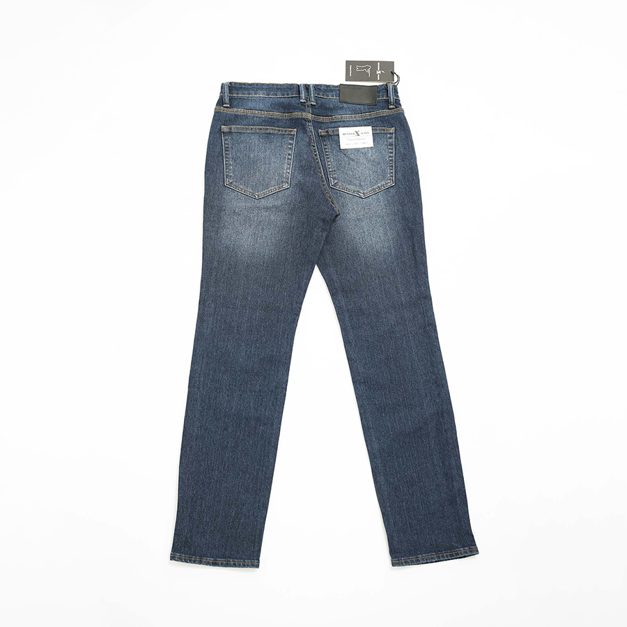Quần Jeans Nam Cao Cấp HUNTER X-RAYS Form Slimfit Thun Màu Xanh Đậm Phủ Dơ Bụi D27