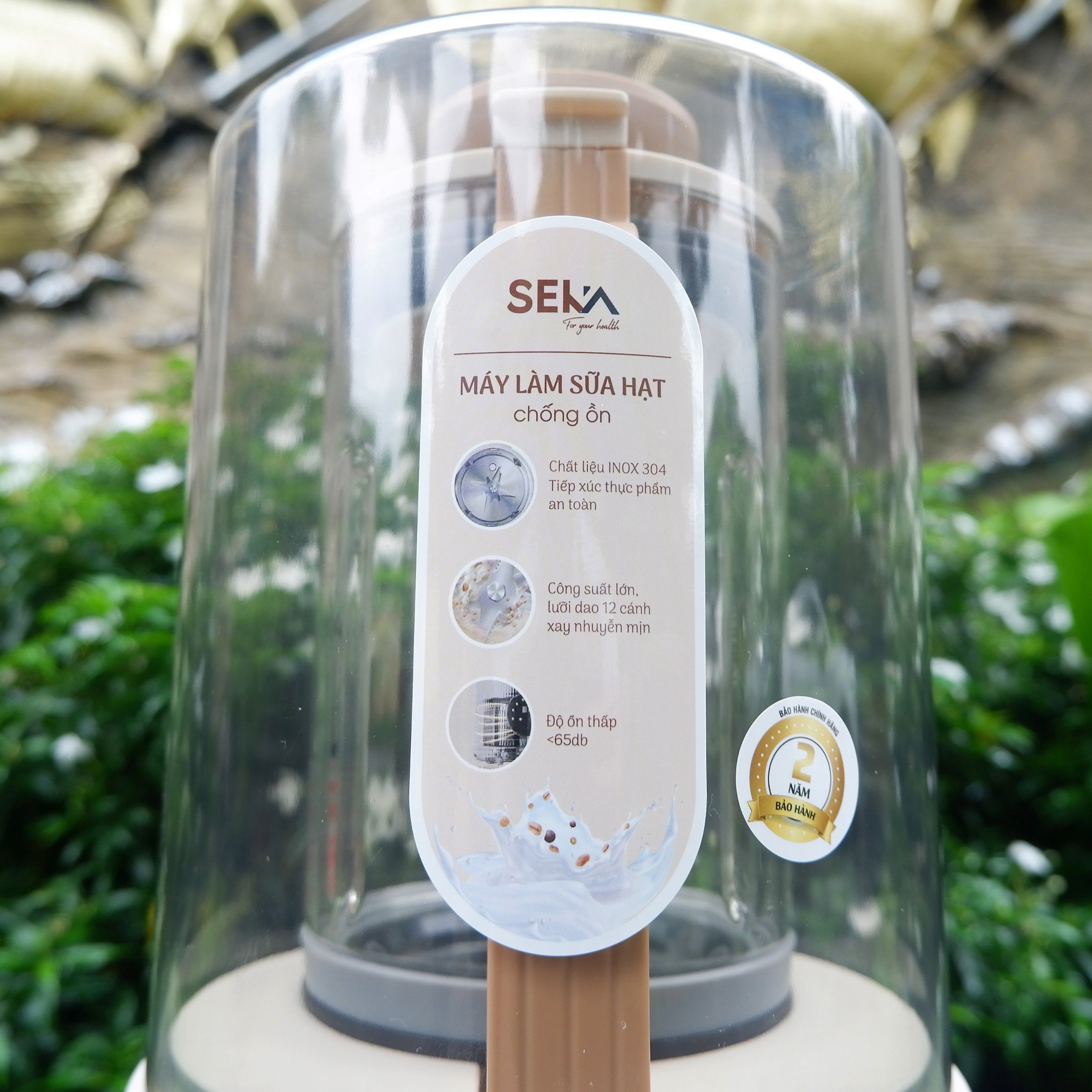 Máy Làm Sữa Hạt Cao Cấp SEKA E500 Chống Ồn, Chống Trào, Dung Tích 1.5L,10 Chức Năng - Hàng Chính Hãng