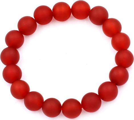 Vòng đeo tay Thạch Anh Đỏ Mờ 10 ly - hợp mệnh Hỏa, mệnh Thổ - Size vừa