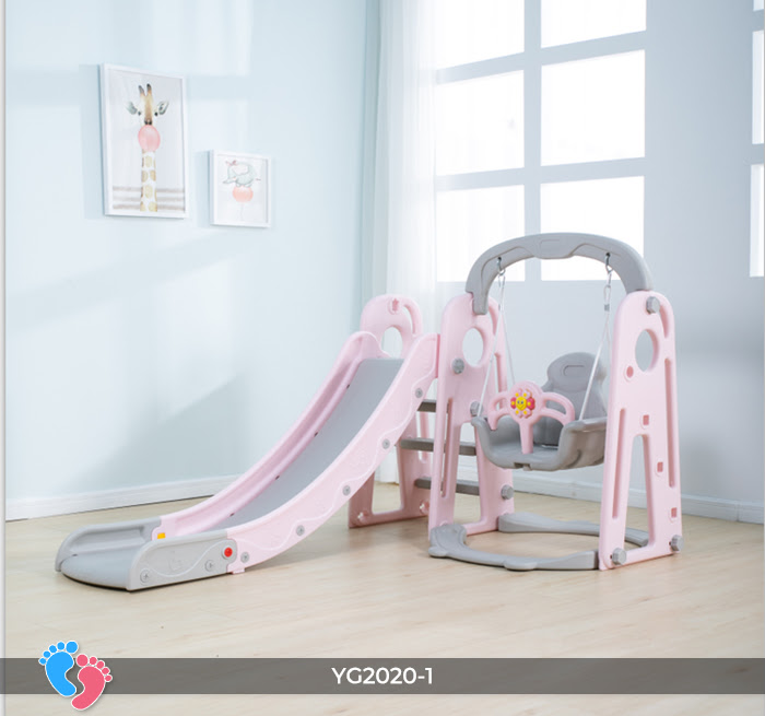 Cầu trượt tuột xích đu bóng rổ cho bé BABY PLAZA YG2020-1