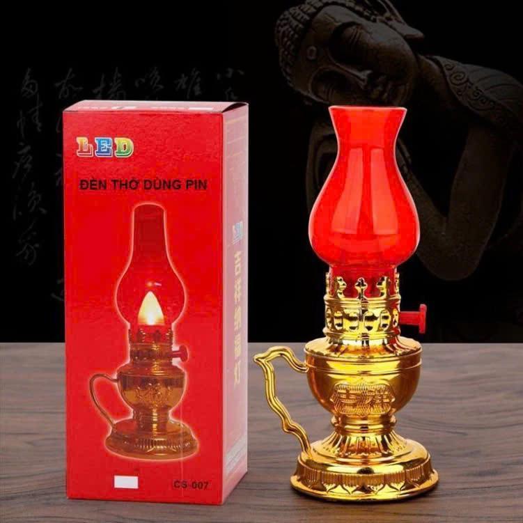 Cặp Đèn Thờ Vĩnh Cửu Sử Dụng Pin - Combo 2 Đèn Bàn Thờ Đẹp, Tôn Nghiêm Decor Decor Phòng Trang Trí Nhà