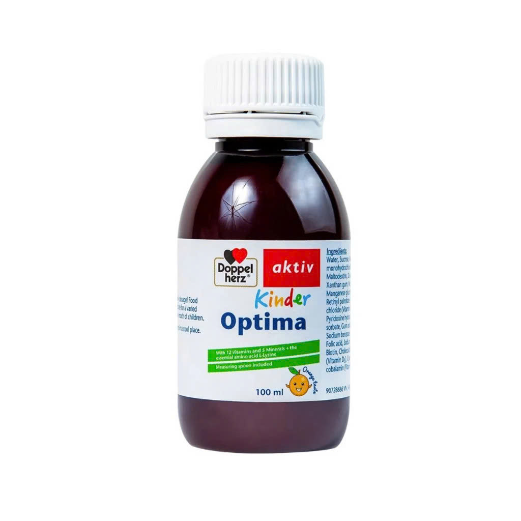 Siro bổ sung vitamin cho bé Doppelherz Kinder Optima hỗ trợ giúp bé ăn ngon 100ml