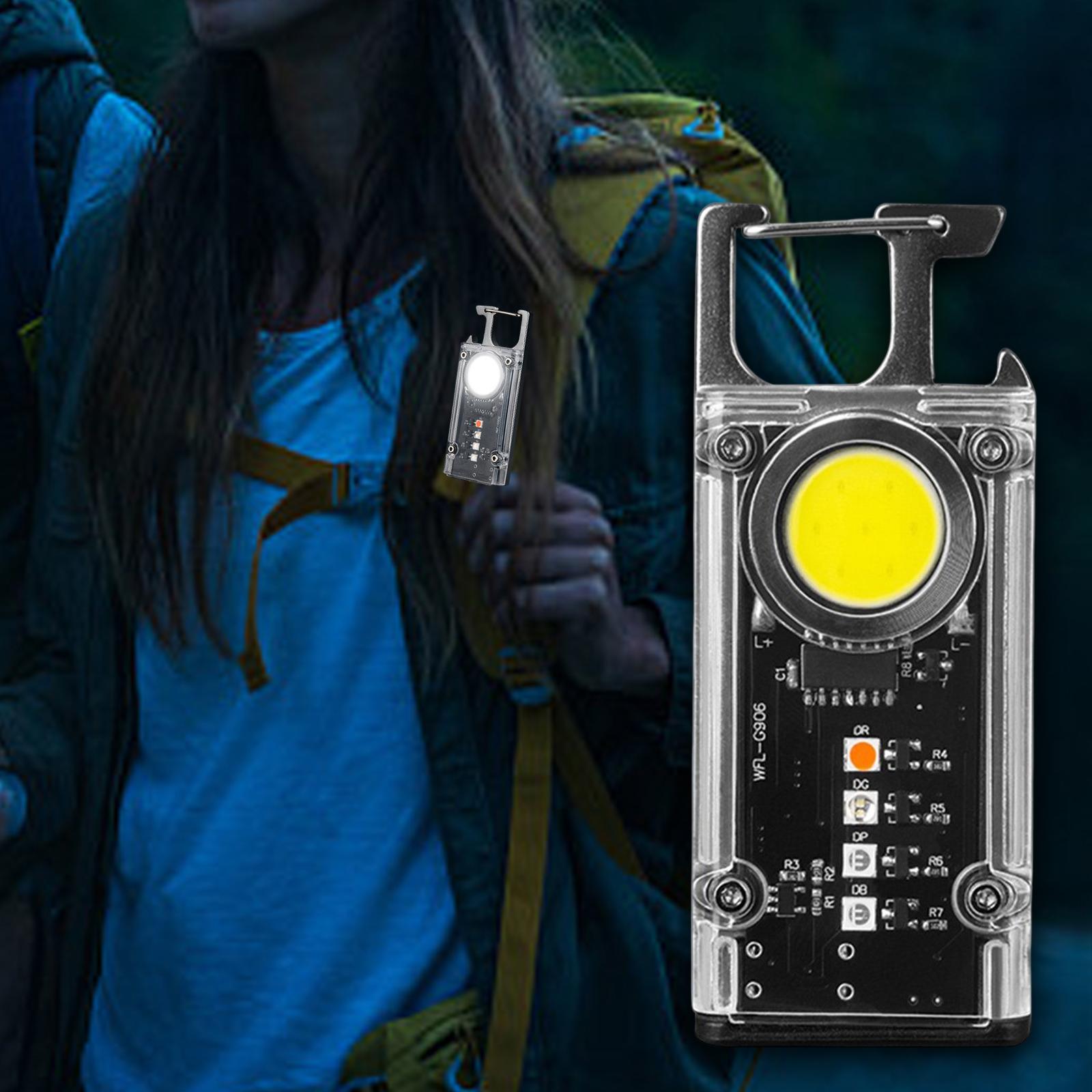 COB Flashlight LED Keychain Flashlight for Camping Supplies Hiking
