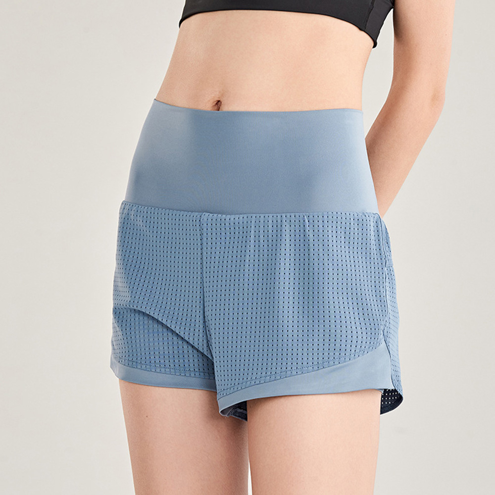 Quần short thể thao nữ lưng cao bảng rộng,thiết kế túi sau hông Được làm từ vải mềm và co giãn, thoải mái và nhanh khô