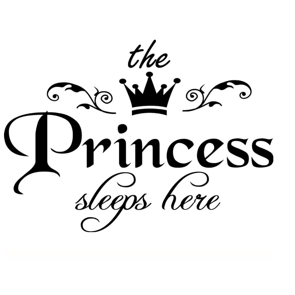 Decal trang trí tường - Chữ Tiếng anh PRINCESS nữ hoàng