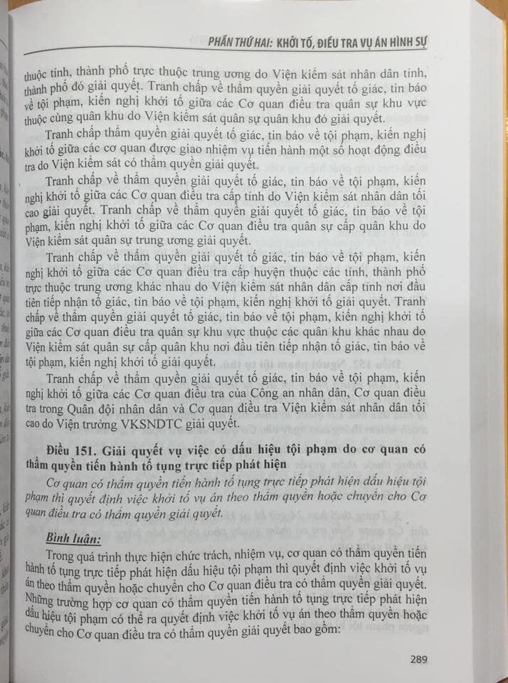 Bình luận Khoa học Bộ luật tố tụng hình sự 2015