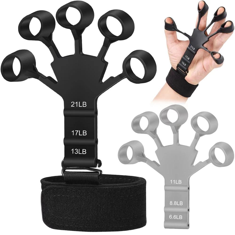 Ngón tay kẹp tay cầm tay có thể điều chỉnh ngón tay điều chỉnh ngón tay cho guitar flexion mở rộng mở rộng các công cụ vật lý Color: Gray