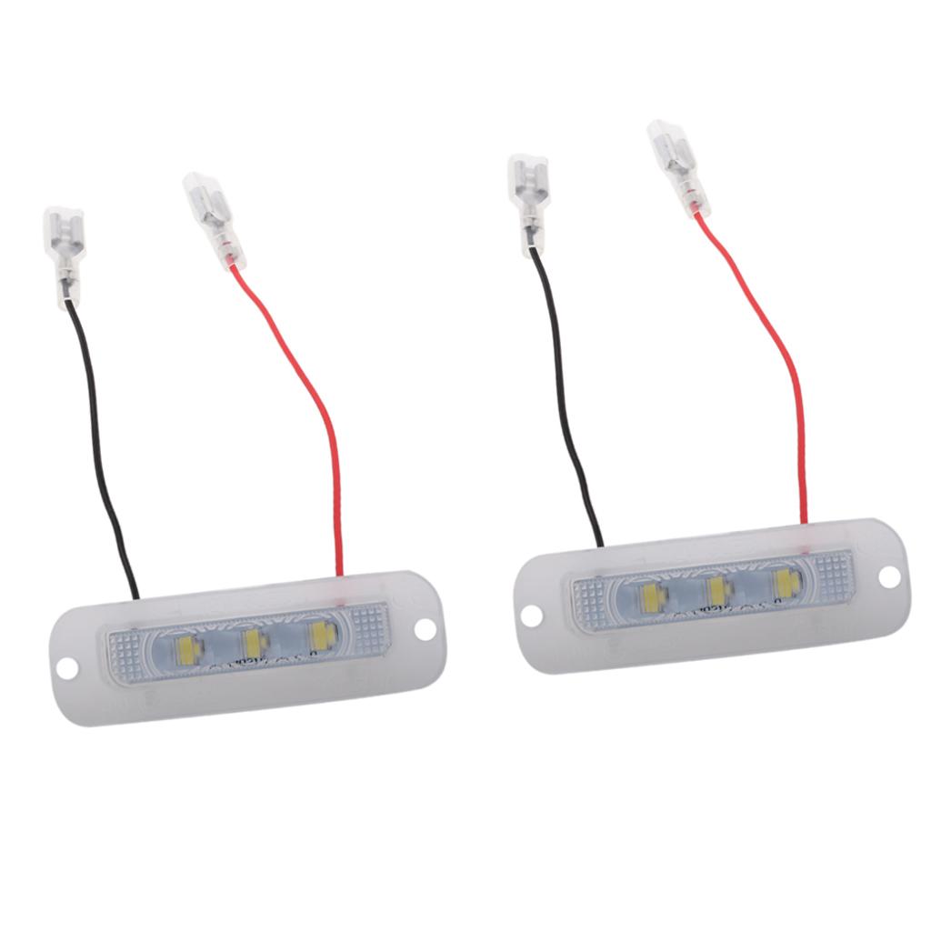 2 Pieces LED Number License Plate Light Lamp for Benz W463 G Class G500 G550