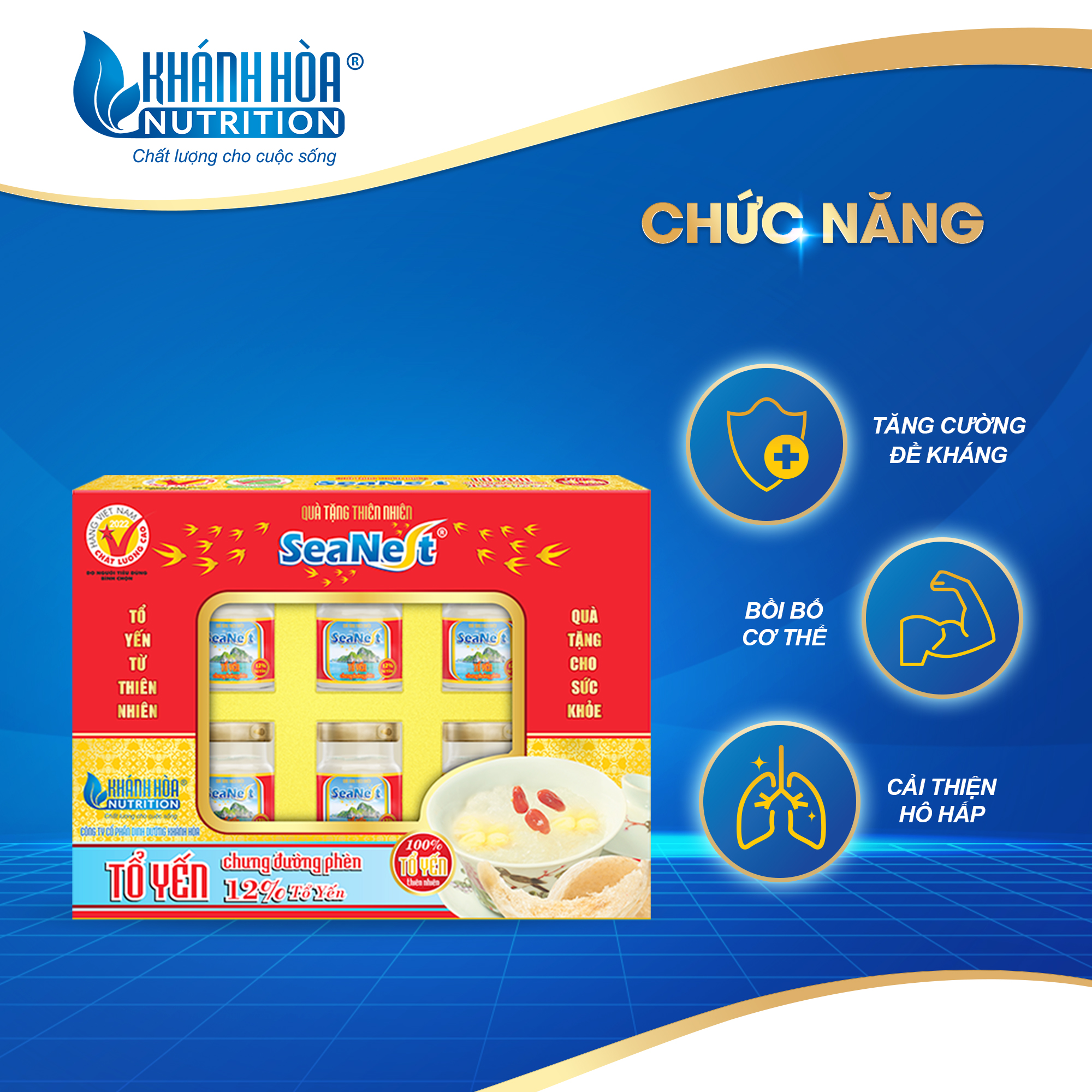 Hộp Quà Tặng Yến Sào Cao Cấp Seanest (Hộp 6 Lọ x 70ml)