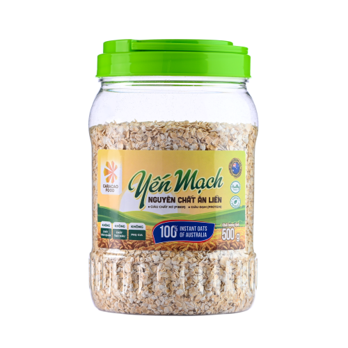 [GIÁ HỦY DIỆT -Date 3.2.2025] Yến mạch Úc Cán Vỡ nguyên chất Ăn liền - Hũ 500g, Eatclean, Ngũ Cốc Ăn Kiêng Giảm Cân, Tập Gym Bổ Sung Dinh Dưỡng - Caracao Food