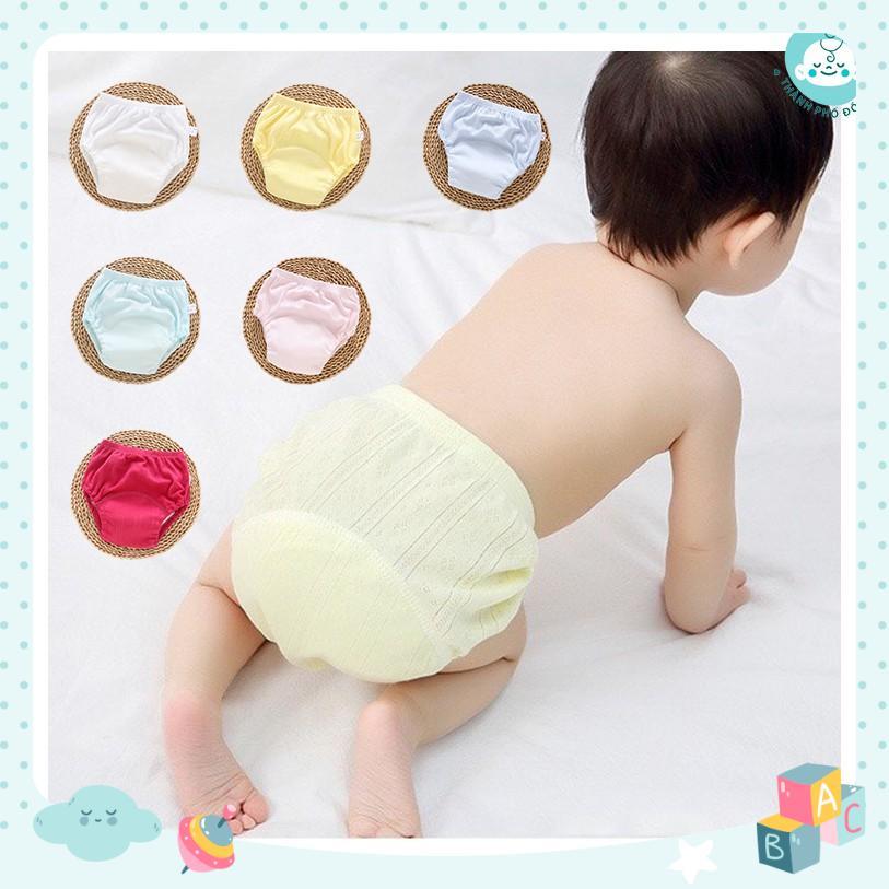 Quần bỏ bỉm vải 6 lớp cao cấp, chất liệu vải mềm mịn, thoáng mát, chống hăm dành cho các bé từ 4-18kg