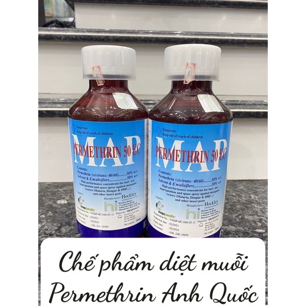 [THÚ Y] 1 Lít Thuốc diệt trừ muỗi, ruồi, kiến, gián Map Permethrin 50EC