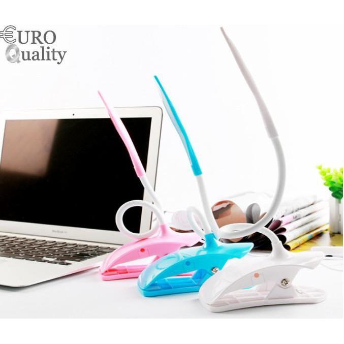 Đèn led học tập và đọc sách cổng usb có đế kẹp (Trắng) - Euro Quality