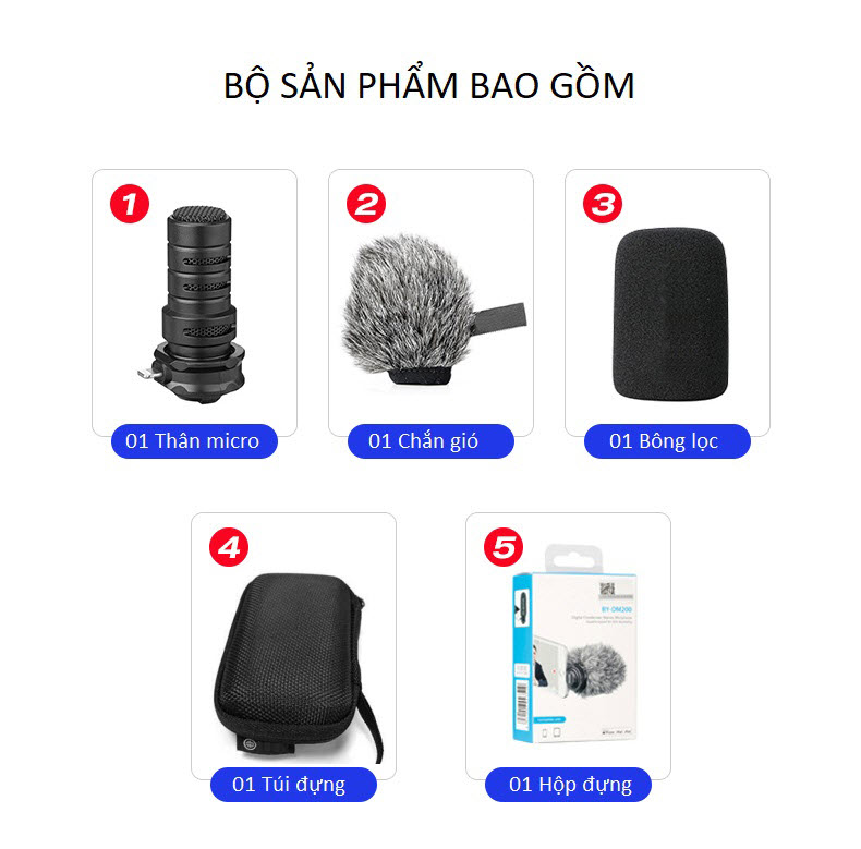 Microphone Thu Âm Chuyên Nghiệp , Dành Cho Smartphone Android - Type C BY-DM100 (FB303) AnZ - Tặng kèm bông lọc thường và bông lọc chắn gió