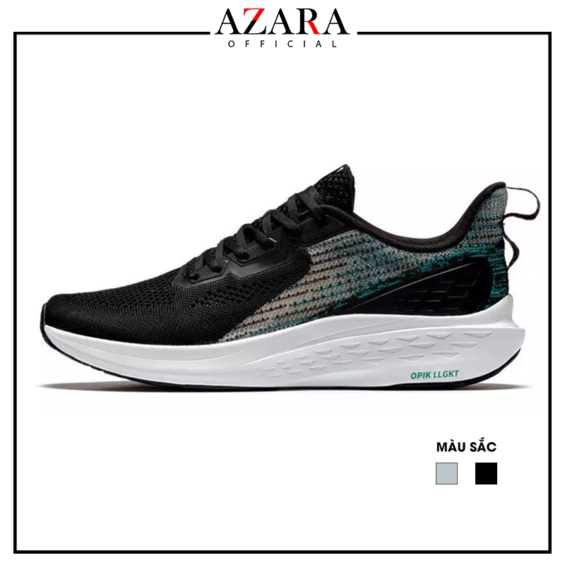 Giày Thể Thao Nam AZARA- Sneaker Màu Xanh - Đen, Giày Thiết Kế Thể Thao, Năng Động, Thoáng Khí, Chạy Bộ Thoải Mái - G5421