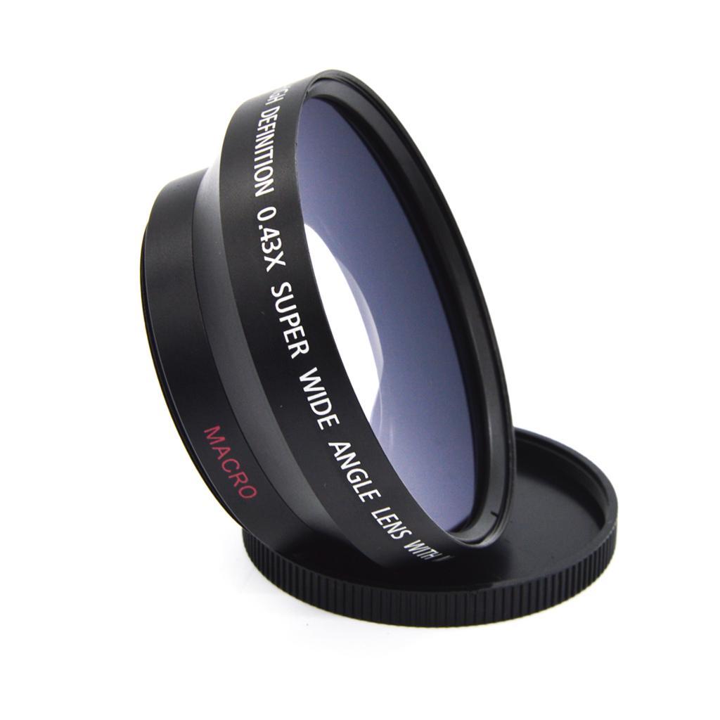 0.43x Wide Angle Lens Super High Resolution for 62mm Front Threads Camera